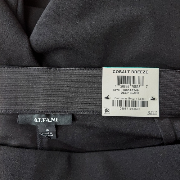 Alfani Ruffle Hem Slim Leg Ankle Pants Black - Picture 10 of 11